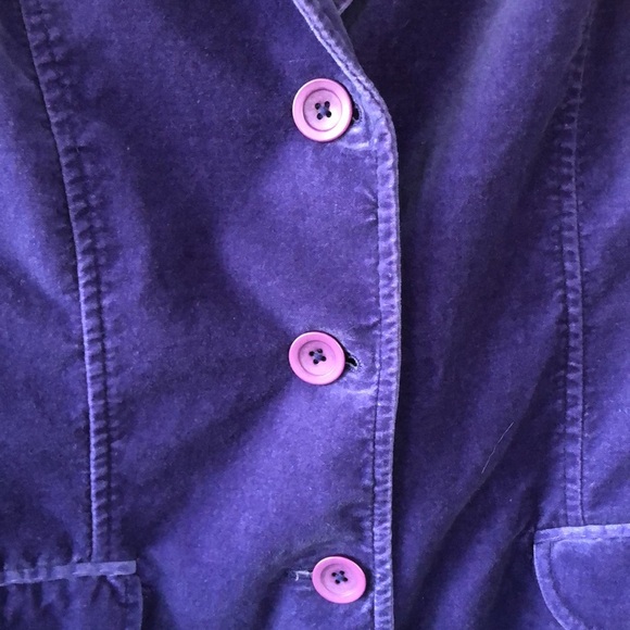 Liz Claiborne Purple Velvet Blazer Jacket Coat Career Business Size 16 - Picture 8 of 16